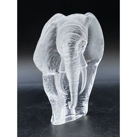 Mats Jonasson Elephant 6” Glass Figure - Picture 3 of 7